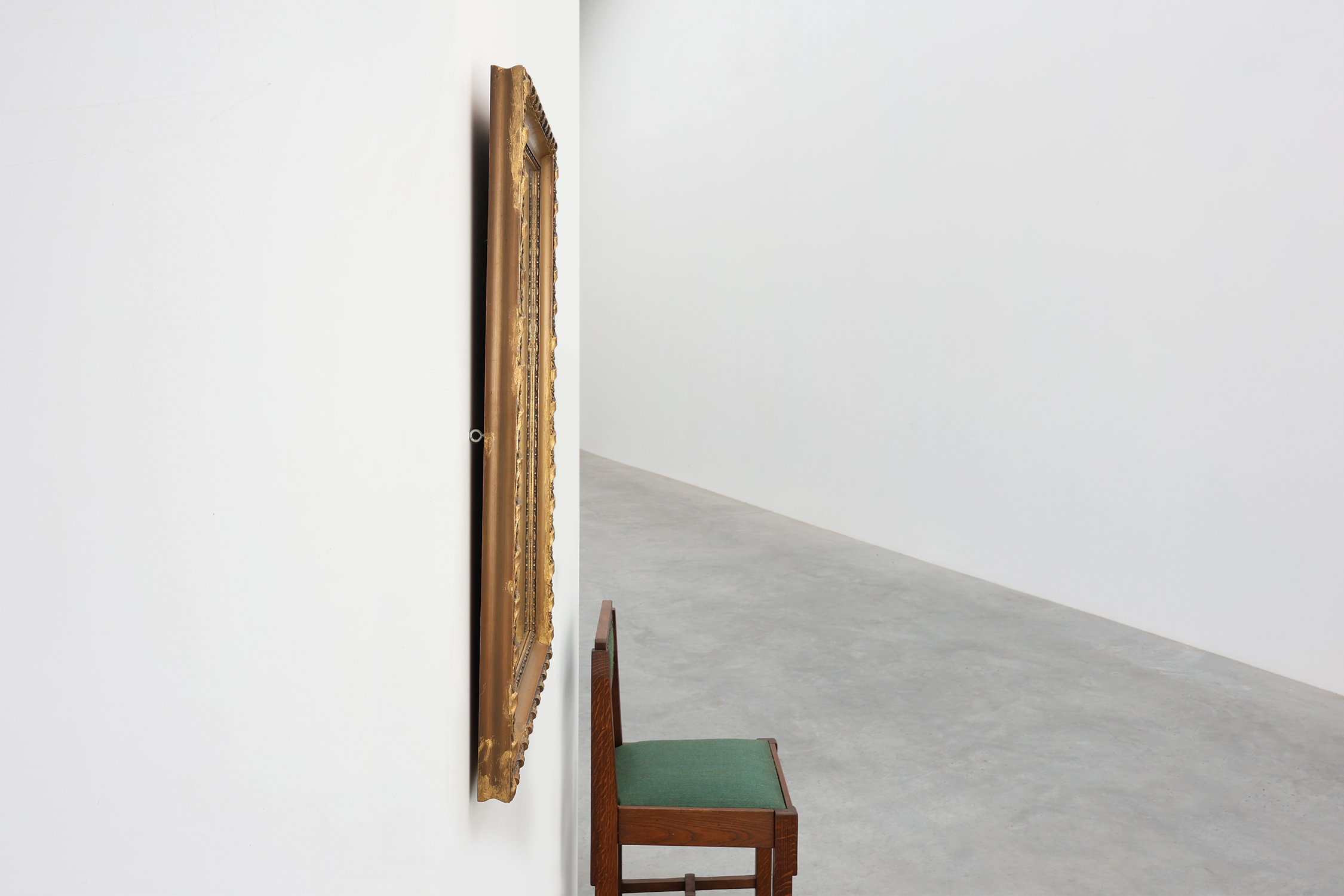 Neoclassical Giltwood Oak Mirror, Belgium, circa 1900thumbnail